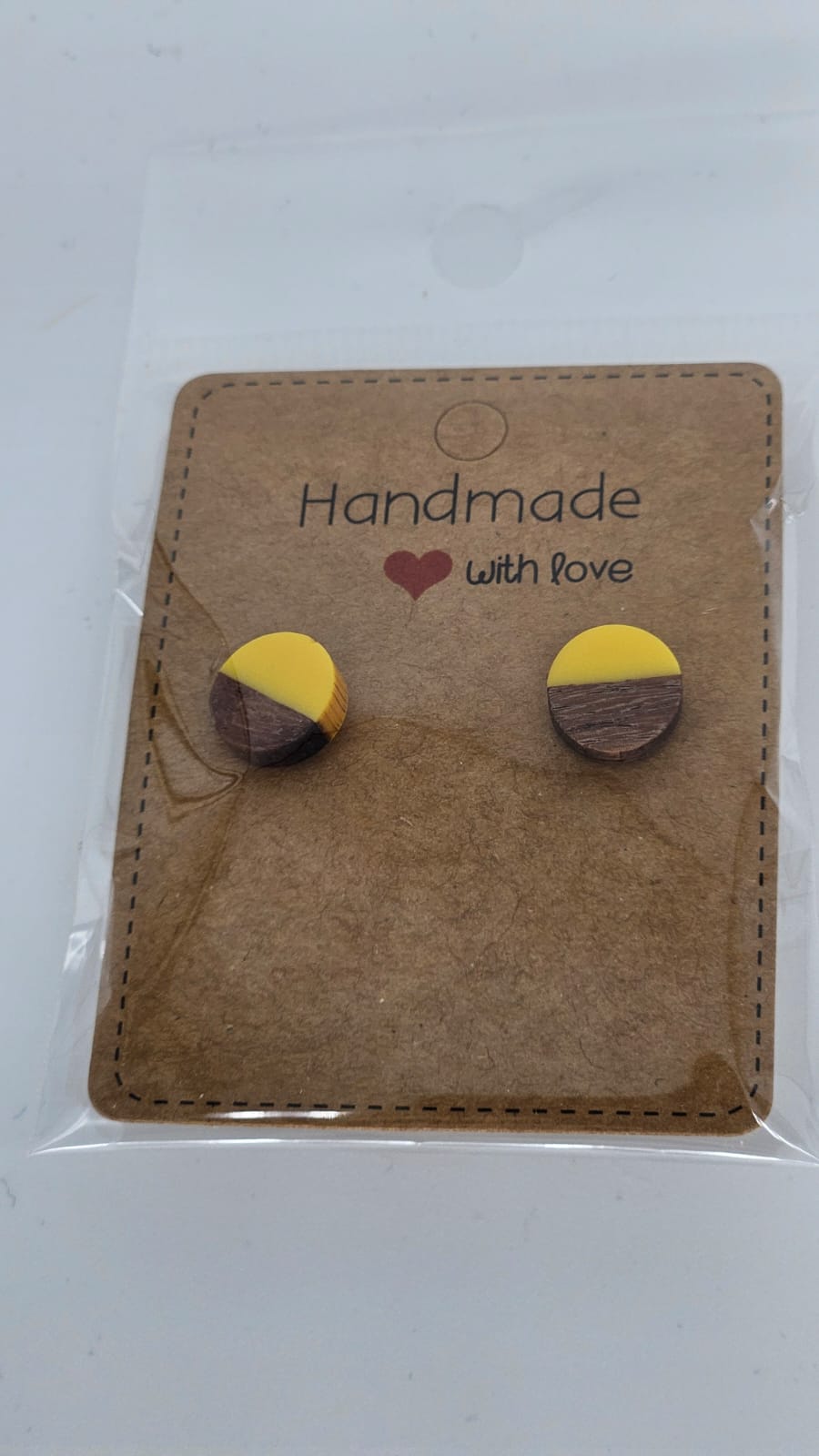 Ohrringe aus Holz & Epoxidharz | Handgemachte Ohrstecker Damen | Bunte Resin Ohrringe | Geschenkidee Frau | Einzigartiger Schmuck Handmade