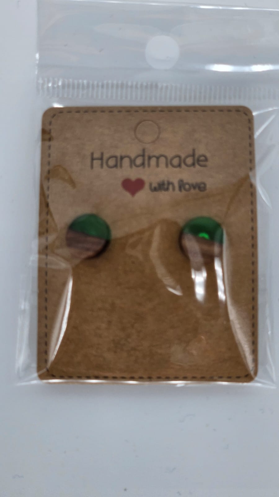 Ohrringe aus Holz & Epoxidharz | Handgemachte Ohrstecker Damen | Bunte Resin Ohrringe | Geschenkidee Frau | Einzigartiger Schmuck Handmade