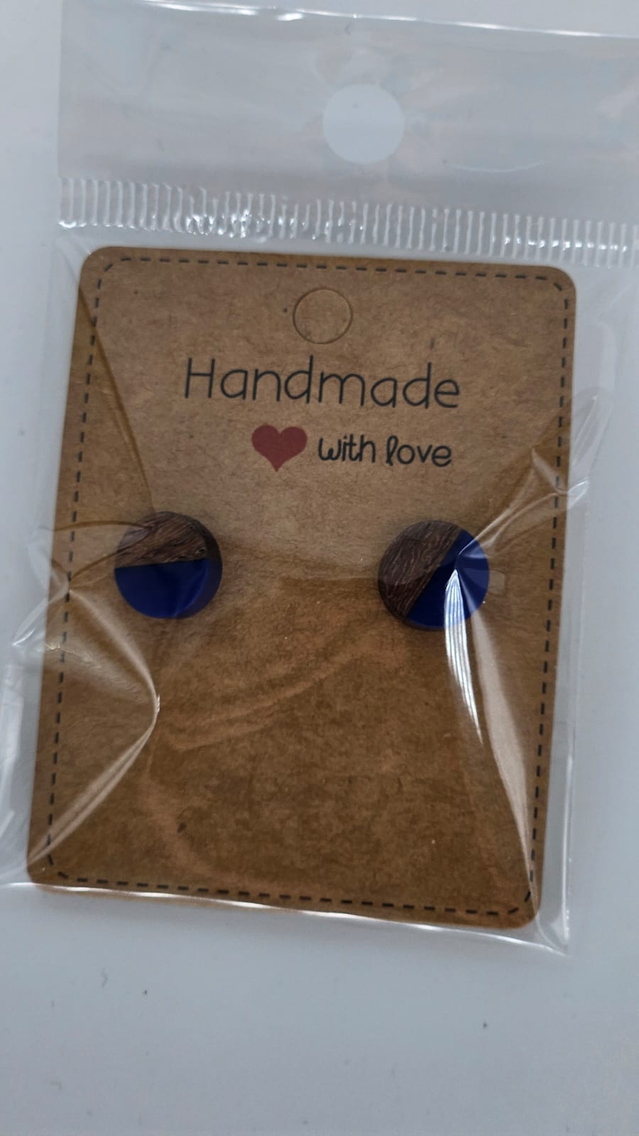 Ohrringe aus Holz & Epoxidharz | Handgemachte Ohrstecker Damen | Bunte Resin Ohrringe | Geschenkidee Frau | Einzigartiger Schmuck Handmade