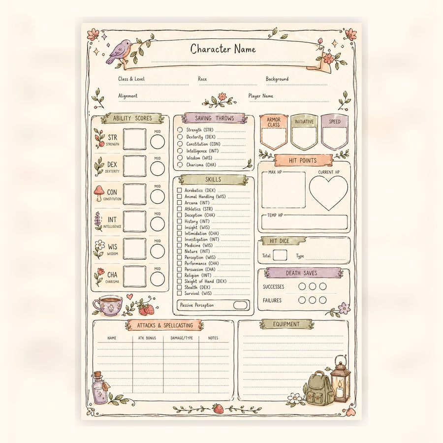 Core Character Sheet