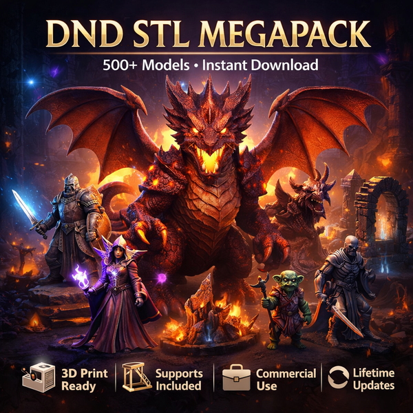 500+ DnD Miniatures & Terrain STL Bundle – Instant Download