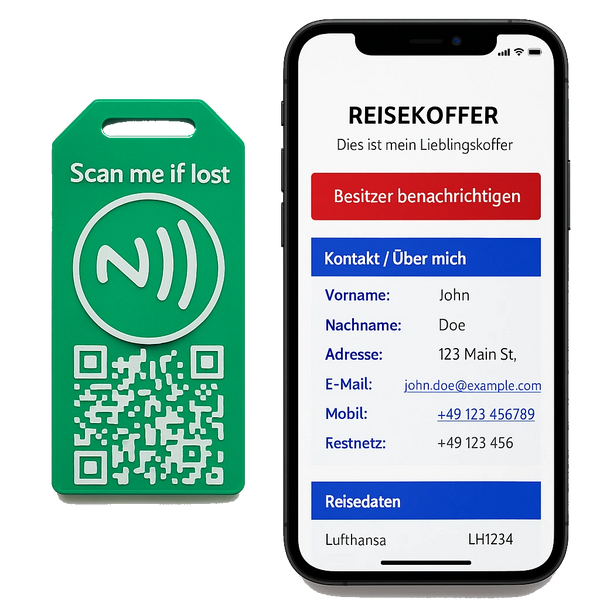 Bag-Tag.de -Koffer Tag mit NFC