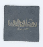 Schiefer Untersetzer Ruhrpott | Bierglas Untersetzer | Motiv wählbar | Lasergravur - Bild 1