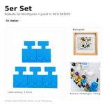 5x Halterung passend für LEGO Minifigur auf IKEA SKADIS Lochplatte - Bild 2