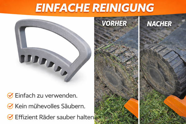 Radreiniger für Worx Landroid M500 M700 PLUS | Radkratzer Mähroboter Reinigung Tool Zubehör