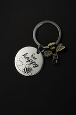 Bee Happy Schlüsselanhänger | Biene Anhänger | Bee Happy Keychain | Glücksbringer | Biene Geschenk - Bild 1
