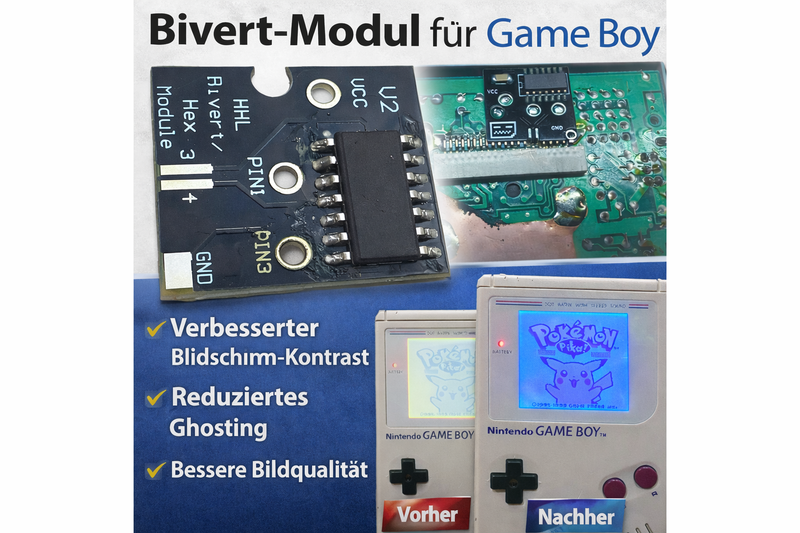 Bivert Modul Display Hintergrundbeleuchtung Mod Chip für GameBoy Classic