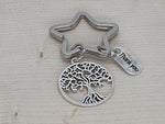 Schlüsselanhänger Lebensbaum – Edelstahl, Gravur ‚Thank You‘, 3 cm - Bild 1