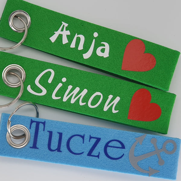 Personalisierter Schlüsselanhänger | Tag | custom made | Geschenk | Wunschtext