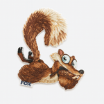 Eiszeit Cartoon Patch | Aufnäher Bügelbild | Lustiges Tiermotiv | Handmade Accessoire - Bild 1