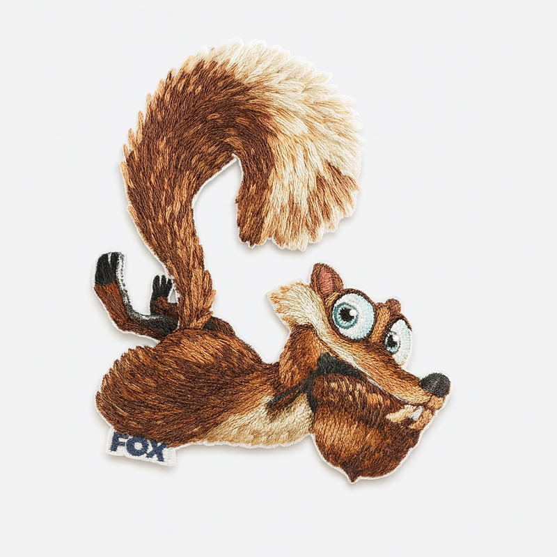 Eiszeit Cartoon Patch | Aufnäher Bügelbild | Lustiges Tiermotiv | Handmade Accessoire