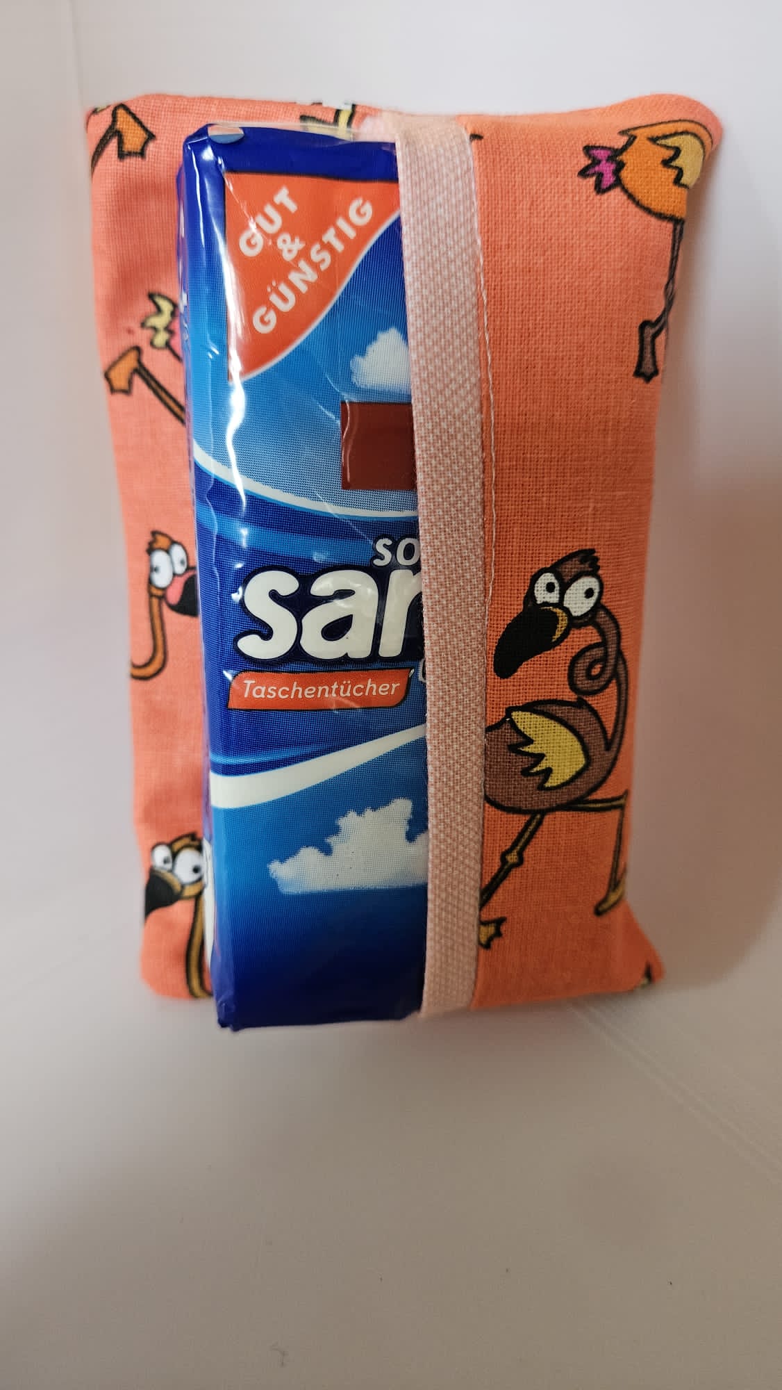 Taschentuch Tasche Flamingo-Design – Handgenäht & Praktisch für unterwegs