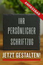 Schiefer Untersetzer personalisiert mit Gravur | Name, Datum, Logo | Geschenk Hochzeit, Geburtstag, Weihnachten - Bild 2