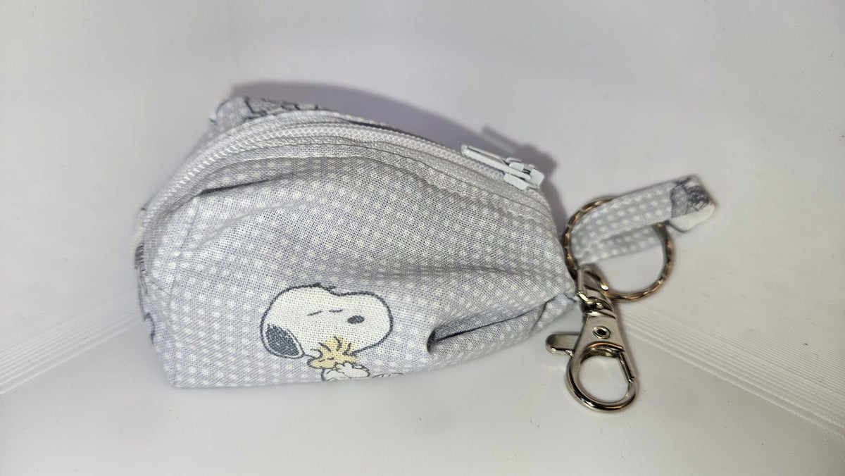 Handgemachter Schlüsselanhänger mit Mini-Tasche – Reißverschluss Täschchen – Praktisches Accessoire Handmade