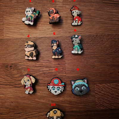 Paw Patrol Charms – Schuh Deko Anhänger für Crocs, Clogs, Kinder Schuhe, Jibbitz kompatibel, Schuhclips Accessoires