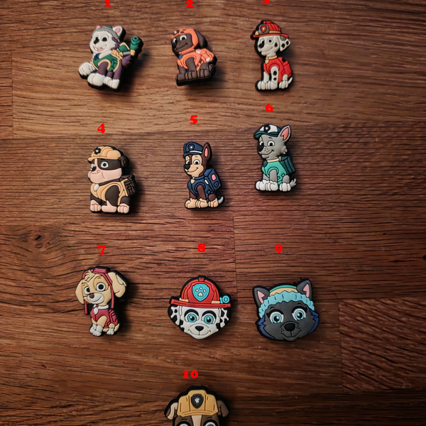 Paw Patrol Charms – Schuh Deko Anhänger für Crocs, Clogs, Kinder Schuhe, Jibbitz kompatibel, Schuhclips Accessoires