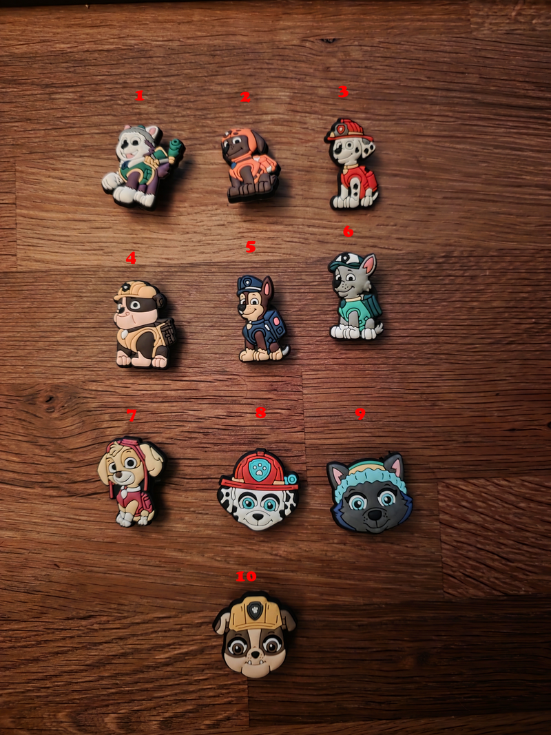 Paw Patrol Charms – Schuh Deko Anhänger für Crocs, Clogs, Kinder Schuhe, Jibbitz kompatibel, Schuhclips Accessoires