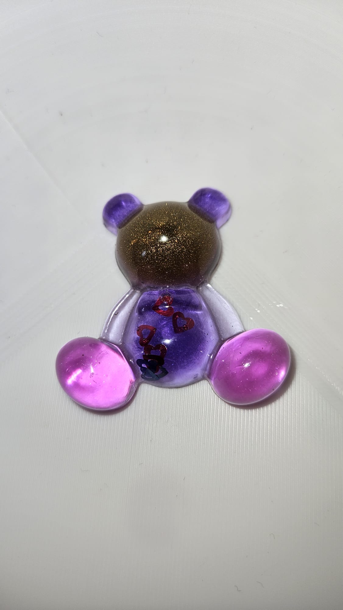 Epoxidharz Bär – Glitzer Bärchen – Zufallsfarbe – Handmade Dekoration – Resin Figur