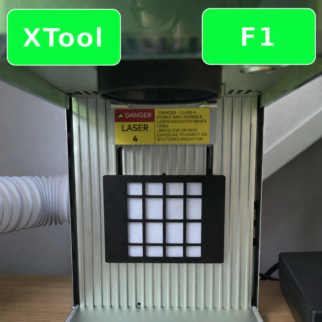 Xtool F1 exhaust filter housing – click-in without tools